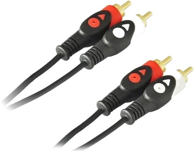 Кабель Libox 2x RCA - 2x RCA M/M 1.5 м Black (KAB-POŁ-0039)