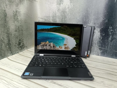 Ноутбук трансформер 2 в 1 Lenovo 300e \ Сенсорний \ 4 Ядра \ 4 GB \ SSD 120 GB \ для роботи навчання\ Windows 10 \ веб-камера \ - Б/В