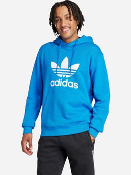 Bluza męska z kapturem oversize adidas Adicolor Classics Trefoil IM9410 S Niebieska (4066759664692)