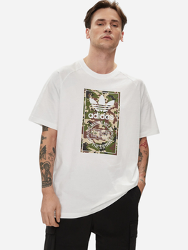 T-shirt męski bawełniany adidas Camo Tongue IS0246 L Biały (4066757786723)