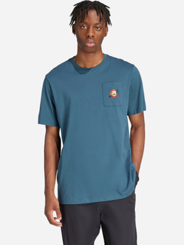 T-shirt męski bawełniany adidas Leisure Note IS2919 S Niebieski (4067887646390)