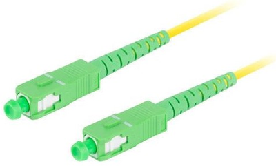 Patchcord optyczny Lanberg SC/APC - SC/APC G657A1 Simplex 2 m Yellow (FO-SASA-SS11-0020-YE)