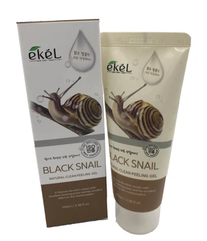 Гель-пілінг Ekel для обличчя Black Snail Peeling Gel з муцином чорного равлика