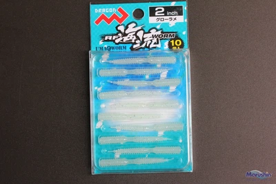 Силикон Dragon RF Ocean Current Worm 2" (10шт) Glow Lame