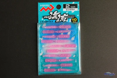 Силикон Dragon RF Ocean Current Worm 2" (10шт) Pink Glitter