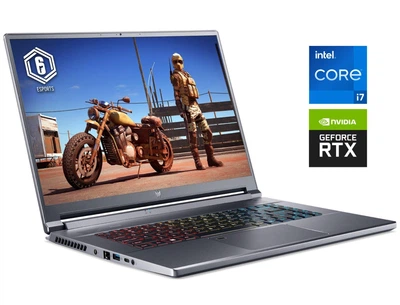 Игровой ноутбук Acer Predator Triton 500 / 16" (2560x1600) IPS / Intel Core i7-11800H (8 (16) ядер по 2.3 - 4.6 GHz) / 16 GB DDR4 / 1000 GB SSD / nVidia GeForce RTX 3070, 8 GB GDDR6, 256-bit / WebCam / Win 11 Home б/у