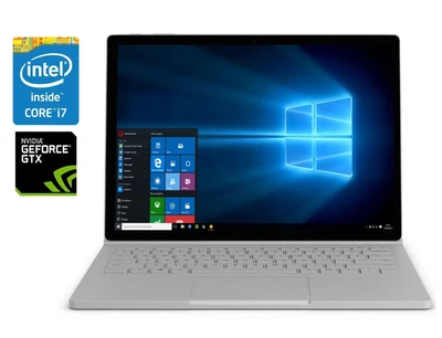 Игровой ультрабук-трансформер Б-класс Microsoft Surface Book 2 / 15.0" (3240x2160) IPS Touch / Intel Core i7-8650U (4 (8) ядра по 1.9 - 4.2 GHz) / 16 GB DDR3 / 250 GB SSD NVMe / nVidia GeForce GTX 1060, 6 GB GDDR5, 192-bit / WebCam б/у