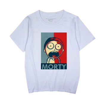Футболка Рік і Морті Rick and Morty, принт Morty, біла, M