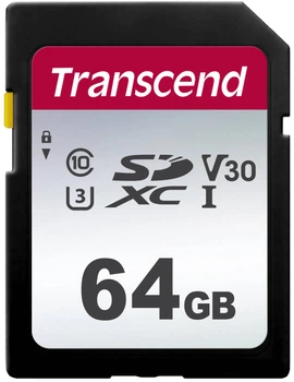 Карта памяти SD 64Gb Transcend UHS-I 300S (TS64GSDC300S)