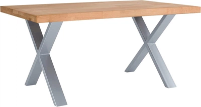 Стол обеденный в гостиную, кухню X-2 240x100 дерево бук/металл хром Mobler