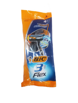 Одноразові станки для гоління BIC 3 Flex, 4 шт (81628)