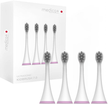Насадки для звукової зубної щітки Medica+ KidsBrush 7.0 pink (4шт)