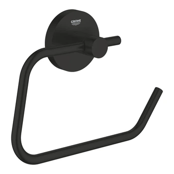 Держатель для туалетной бумаги GROHE Essentials округлый металлический черный 1024722430