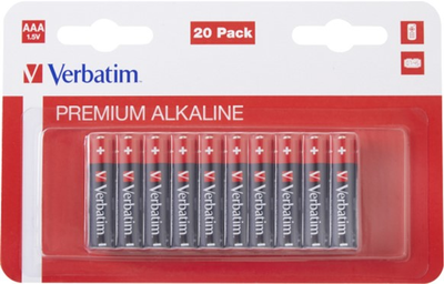 Батарейки Verbatim Premium AAA (LR03) 20 шт. Alkaline (23942498766)