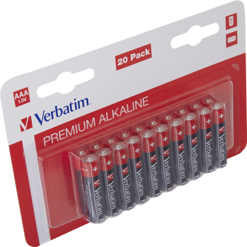 Батарейки Verbatim Premium AAA (LR03) 20 шт. Alkaline (23942498766)