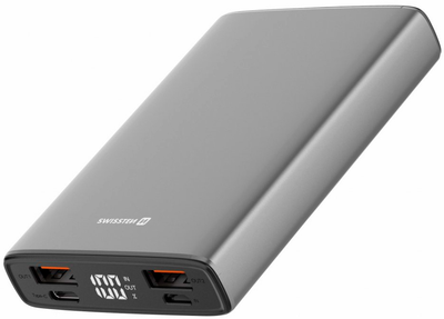 Powerbank Swissten Aluminium 10000 mAh 20W Power Delivery Grey (22013915)