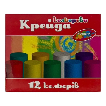 Мел цветной 12 шт Колорит МЦК-12 круглый 12 цветов