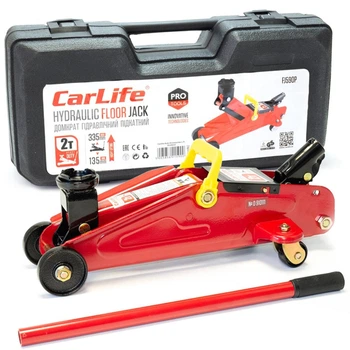 Домкрат гідравлічний підкатний CarLife 2т 135-335мм у кейсі