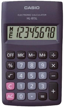 Калькулятор Casio 8 разрядный 69.5х118х18 (HL 815L BK)