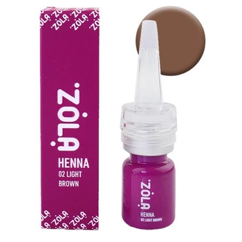 Хна профессиональная для бровей ZOLA Henna 02 Light Brown светло-коричневая, 5 г