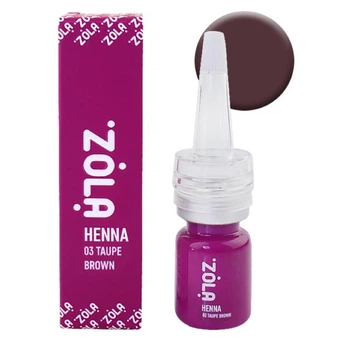 Хна професійна для брів ZOLA Henna 03 Taupe Brown сіро-коричнева, 5 г