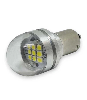 Светодиодная лампа с цоколем 1156 BA15s P21W 9SMD 3030 12-24V Белая 9W (56570)
