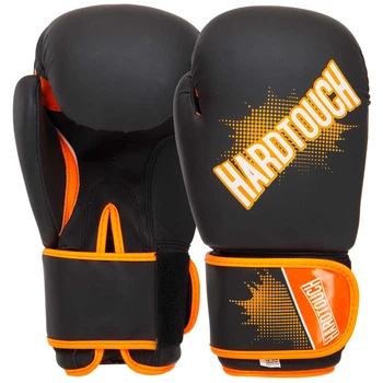 Рукавички боксерські PU на липучці HARD TOUCH BO-4432 (р-р 12oz, колір чорний-оранжевий)