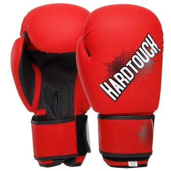 Перчатки боксерские PU на липучке HARD TOUCH BO-4432 (р-р 10oz, красный-черный)