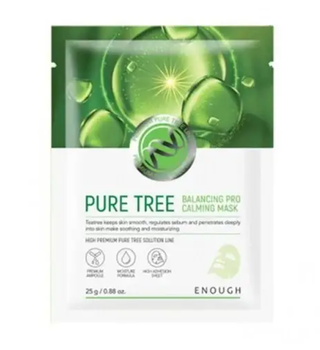 Тканинна маска для обличчя ЧАЙНЕ ДЕРЕВО Pure tree balancing pro caming mask ENOUGH, 1 шт