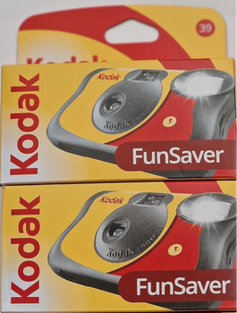 Комплект одноразовых фотокамер Kodak FunSaver 2х39 кадров Черно-желтая g1