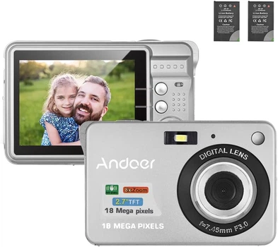 Цифрова фотокамера Andoer 18 Mega Pixels Серебристая