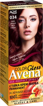 Стойкая крем-краска для волос Avena Color Gloss 034 Дикая вишня 138 мл (4823115502681)
