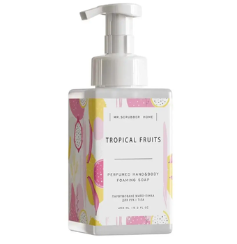 Парфюмированное мыло-пенка для рук и тела Tropical fruits Mr.SCRUBBER, 450 мл