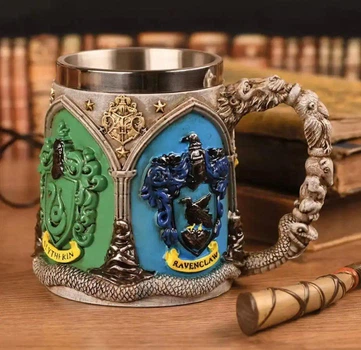 Кружка Гаррі Поттер з факультетами школи Хогвартс, чашка Harry Potter 400 мл