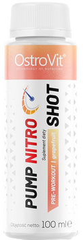 Zestaw suplementów diety OstroVit Pump Nitro Shot Grapefruit w płynie 20 x 100 ml (5903933911380)