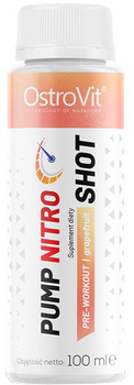Набір дієтичних добавок OstroVit Pump Nitro Shot Grapefruit в розчині 25 x 100 мл (5903933905938)