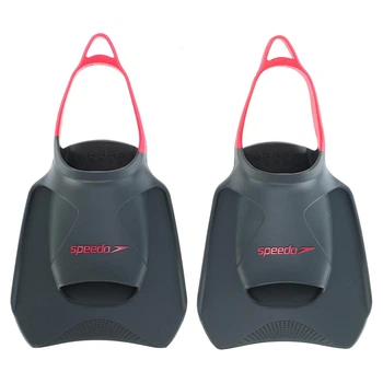 Ласти для тренувань в басейні короткі з відкритою п'ятою SPEEDO BIOFUSE FITNESS 8087669068 XL чорний-рожевий
