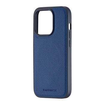 Чехол Jinduka Leather Case with MagSafe iPhone 14 Pro Deep Blue