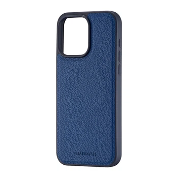 Чехол Jinduka Leather Case with MagSafe iPhone 15 Pro Max Deep Blue