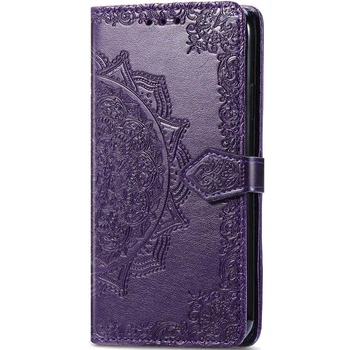 Кожаный чехол-книжка Art Case с визитницей для Xiaomi Redmi Note 13 Pro 4G / Poco M6 Pro 4G Фиолетовый Без бренда