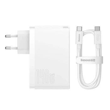 Мережевий зарядний пристрій Baseus GaN5 Pro Fast Charger 140W білий (CCGP100202)