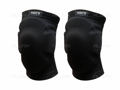 Наколенники волейбольные с подушечками Asics S черные (Бандаж на коленный сустав)