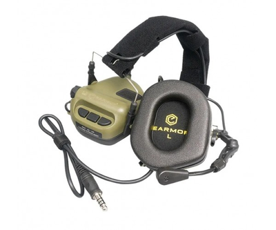 Тактичні навушники EArmor M32 MOD3 з мікрофоном green