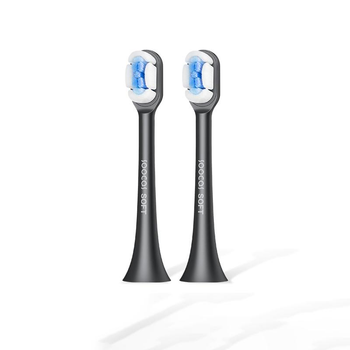 Насадка для электрической зубной щетки Soocas X1 / X3 / X3U / X3 Pro / X5 / V1 / V2 / D2 - 2 шт. Soft - Черный