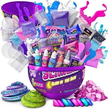 Набор для создания слаймов Girl Zone Galaxy Большое Яйцо Сюрприз Клей, Декор, Красители (00782)