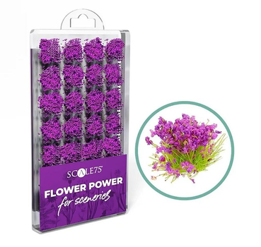 Декор Scale 75 Flower Power Фіолетові квіти (8435635306654)
