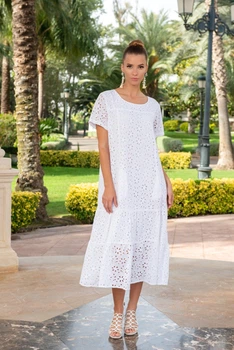 Женское платье прошва Fresh Cotton 23F-831 C 48(XL) Белый