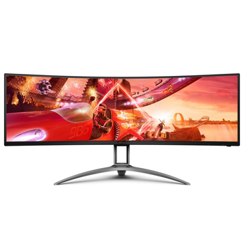 Монітор 49" AOC AG493UCX2, VA, 5120x1440, 165Гц, вигн., HDMIx3, DP, USB-C, USB-hub, HAS, кол, чорний