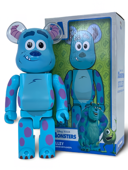 Статуетка Bearbrick x Disney Pixar x Monsters Sulley 400% 28 см Medicom Toy Карпорація монстрів