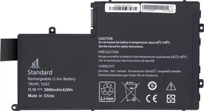 Аккумулятор 1stCharger для ноутбуков Dell 5547(TRHFF) 11.1V 3800mAh Black (BN1st4016)